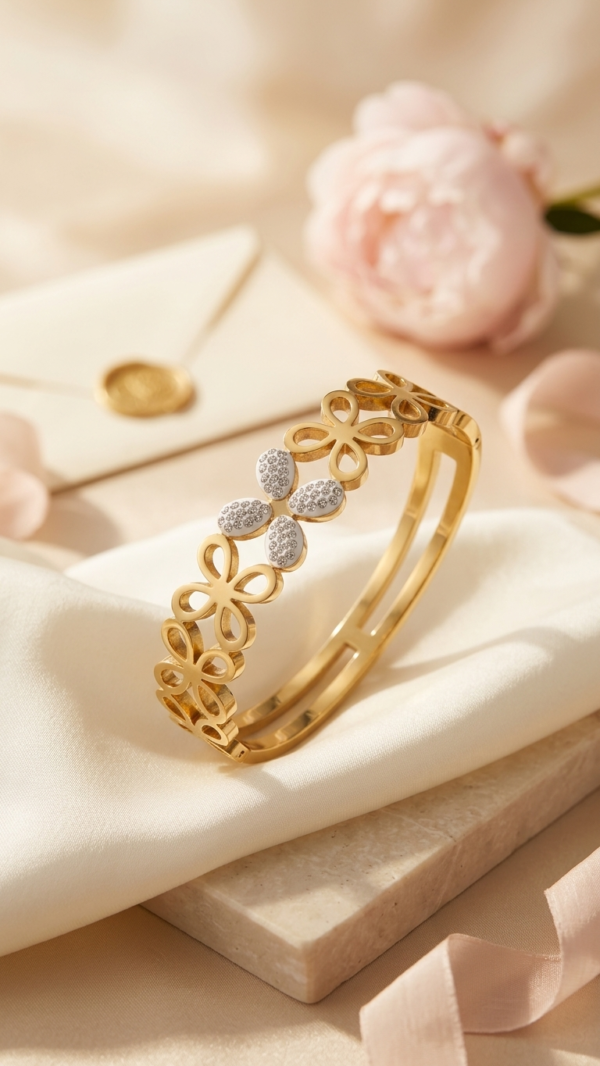The Flora Luxe Openwork Bangle