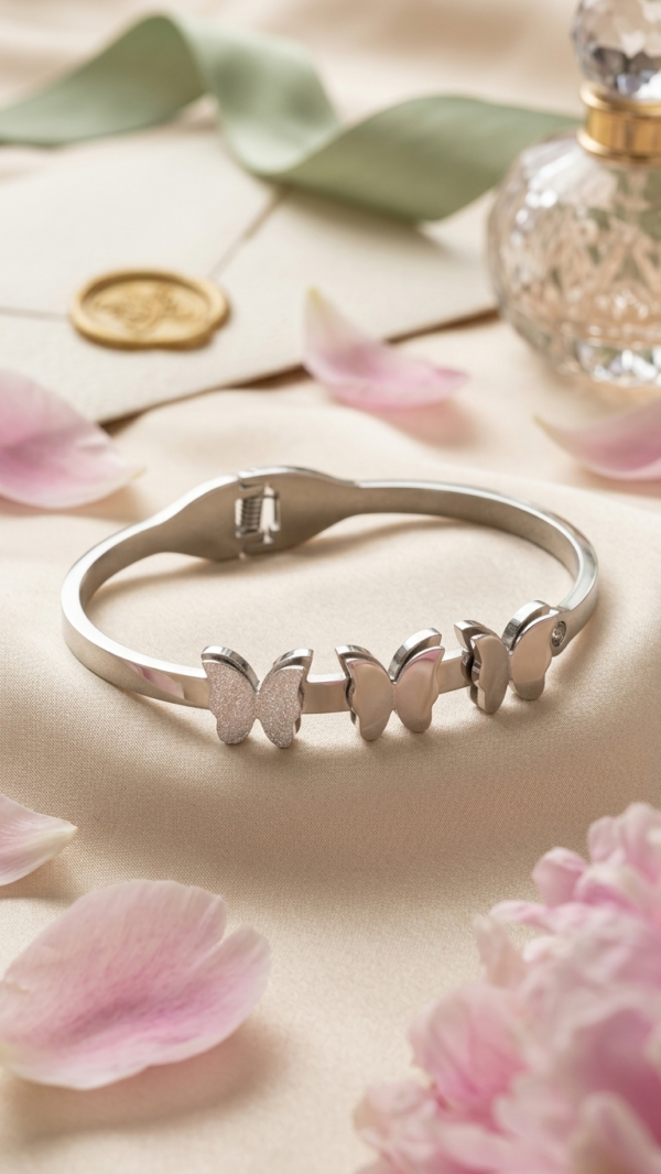 Silver Plated Butterfly Bracelet