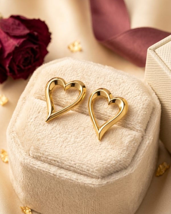 The Valentina Open Heart Studs