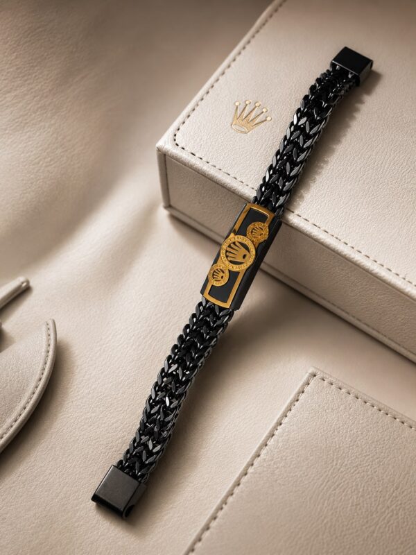 Men's Rolex Crown Dual-Tone Chain Bracelet