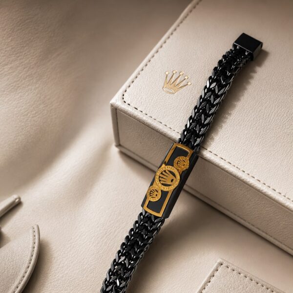 Men's Rolex Crown Dual-Tone Chain Bracelet