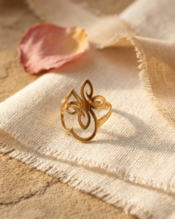 Openwork Arabesque Monogram Ring