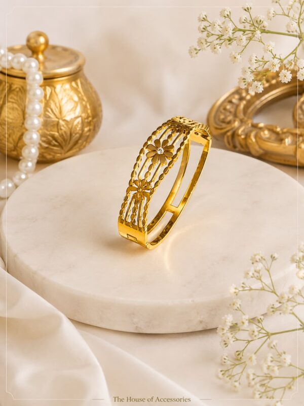 The Flora Luxe Openwork Bangle