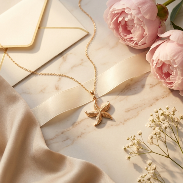 The Oceane Textured Starfish Necklace
