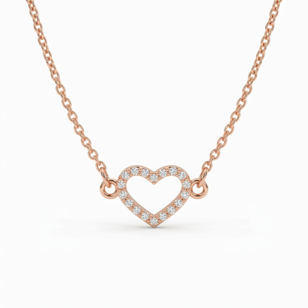 The Amour Crystal Open Heart Necklace