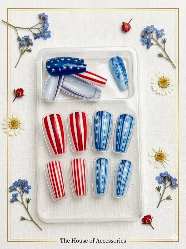 The Americana Star & Stripe Press-On Nail Set